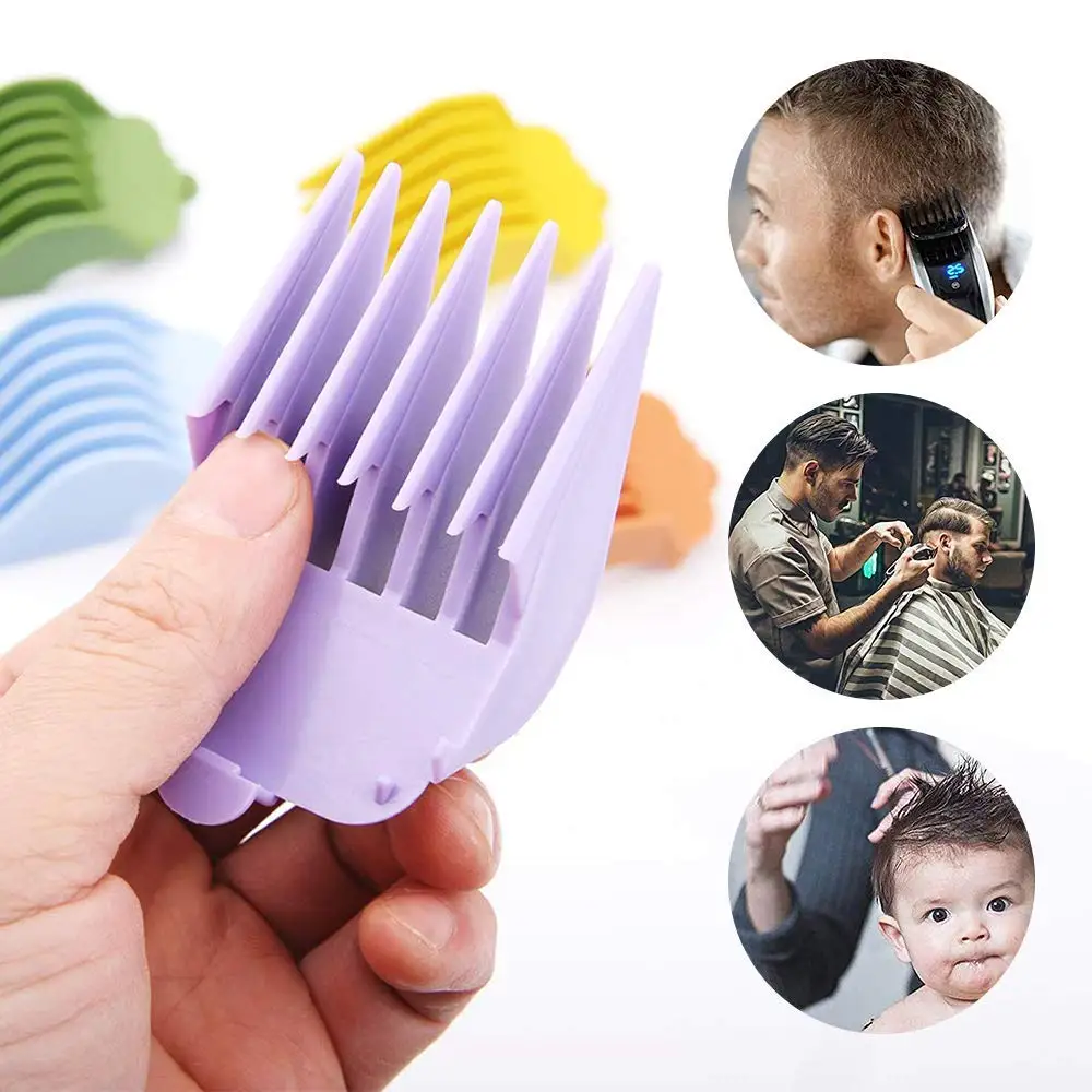 Description Picture 4 of item8 PCS 3-25mm Hair Clipper Limit Comb Trimmer Guards Guide Attachment Set for Professional Hair Clipper Shaver Haircut Accessorie