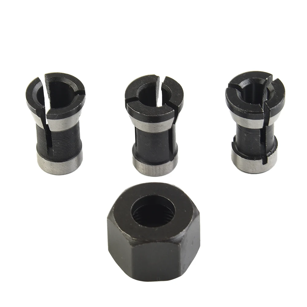 

Electric Router Woodworking Cutter 6/6.35/8mm Collet Carbon Steel Chuck Accessories M15 Screw Nut Milling Cutter