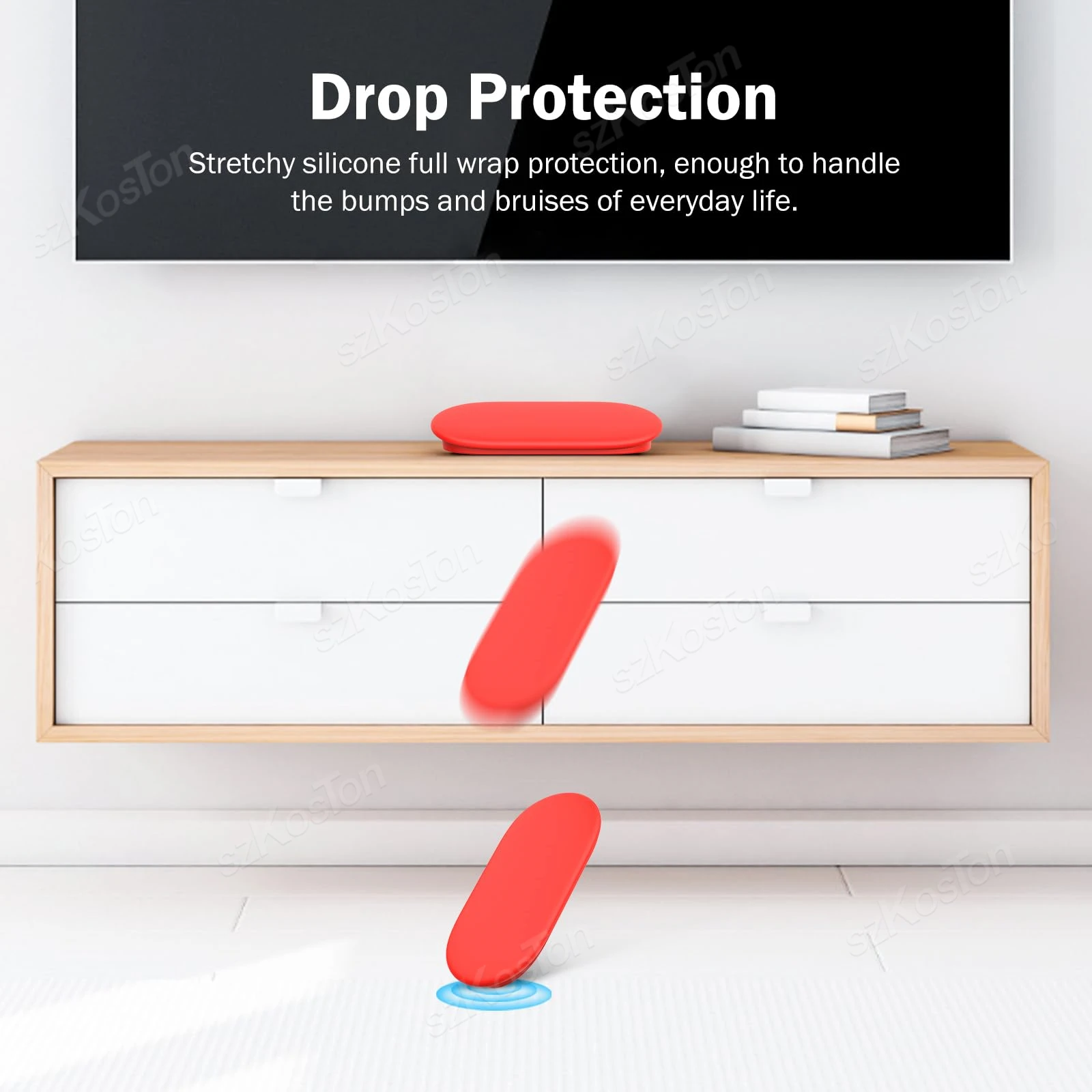 Silicone Protective Cover Shockproof Protective Sleeve Anti-Drop Soft Silicone Cover for Google TV Streamer 4K Console Silicone Remote Case Silicone Remote Cover Silicone Remote Sleeve Remote Controller Cover Silicone Case Protector Silicone TV Box Sleeve