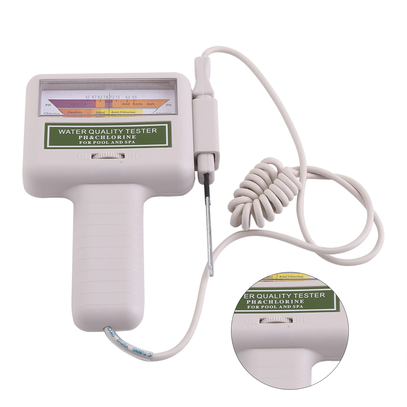 Portable PH Tester Chlorine Meter Swimming Pool Spa Water Quality Monitor Checker