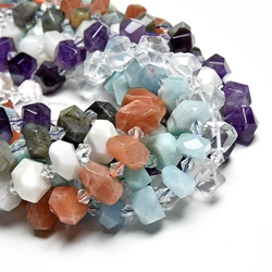 Mineral Aquamarine gemstone beads wholesale Amethyst lavande Orange Sun stoneshape Faceted jewelry DIY Bracelet Necklace