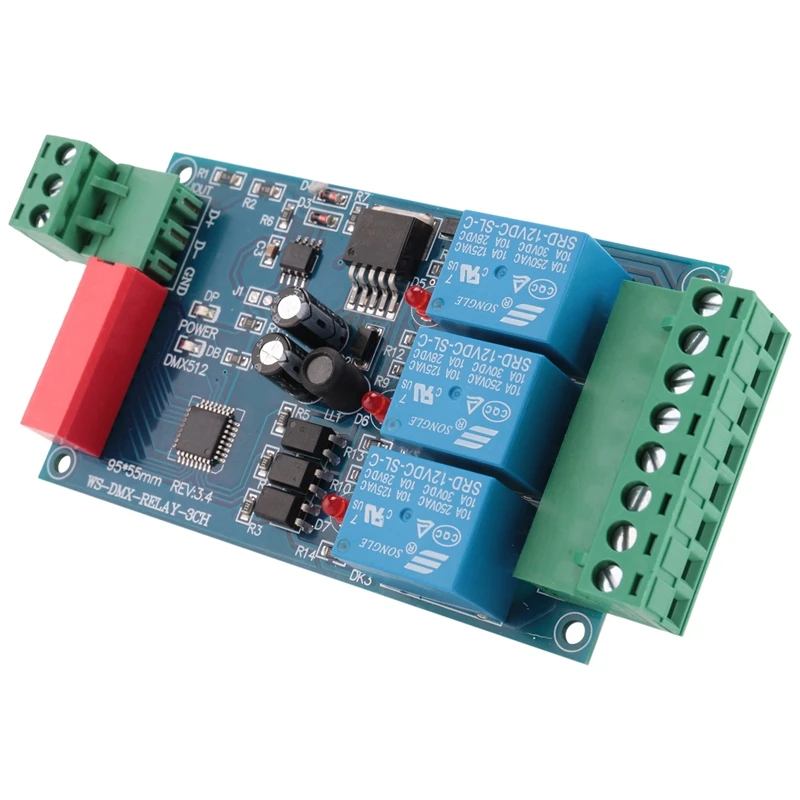 

3CH DMX 512 RELAY OUTPUT , LED Dmx512 Controller Board, LED DMX512 Decoder,Relay Switch Controller