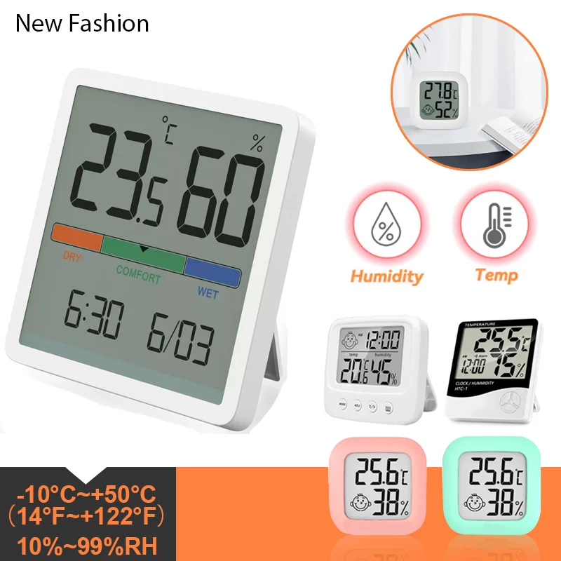 Generic Air Temperature Thermometer,room Hygrometer Thermometer, Temperature And Humidity Monitor For Baby Room, Living Room, Basement,  Greenhouse, O