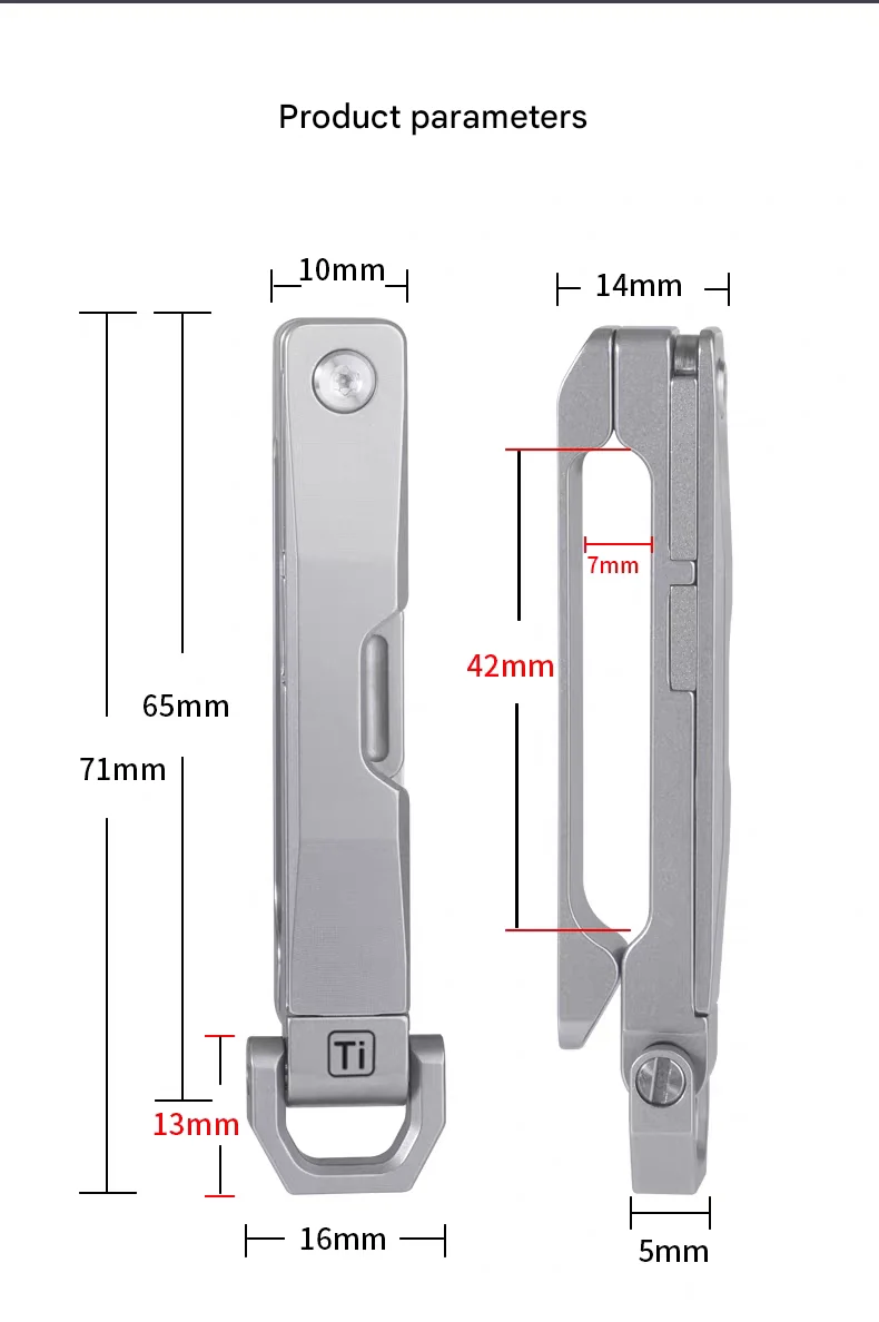Titanium Alloy Keychain Multifunctional buckle knife Unboxing Device Quick Release Belt buckle To Prevent Accidental Opening