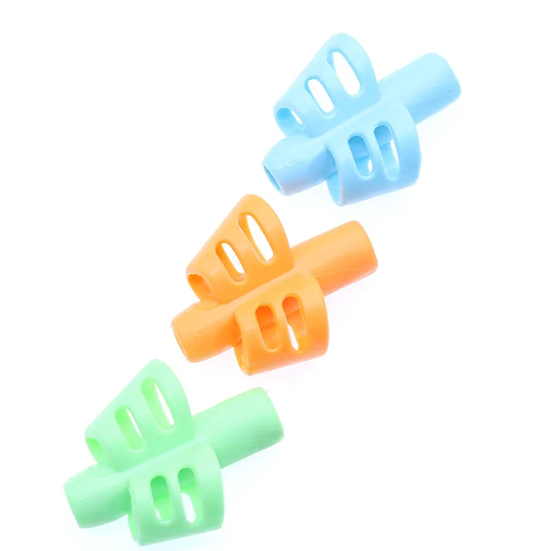 1PC Silicone Two-finger Pen Gripper One Second Positioning and Writing Posture Corrector Children Student Stationery Wholesale