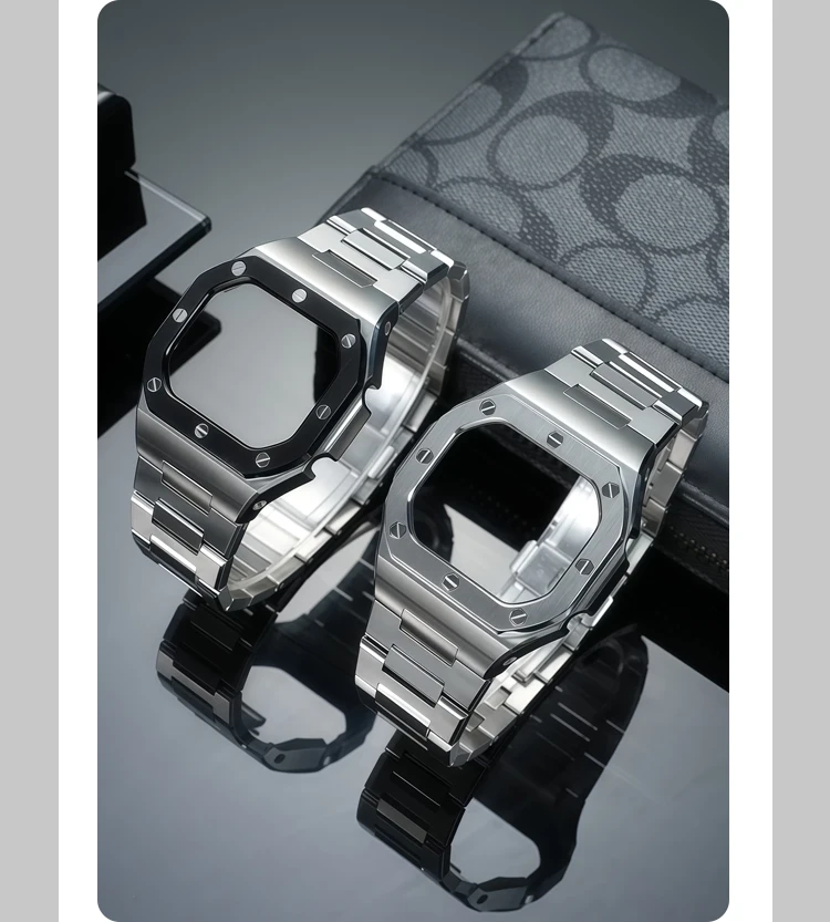 Stainless Steel Mod Kit Case Strap f G-SHOCK 5600 5610 Series