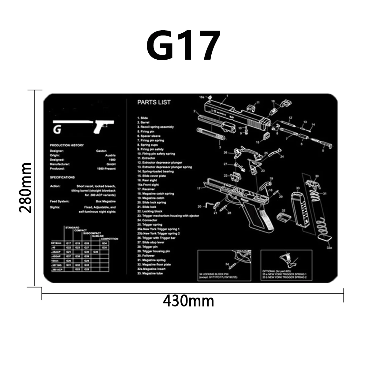 リファイン　サブマット Springfield Armory Hellcat Blue TekMat - TekMat