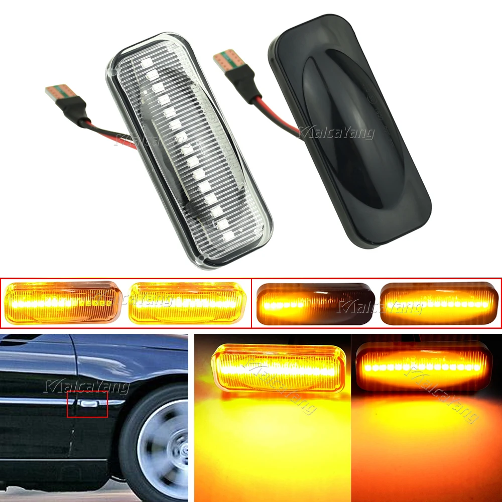 2Pcs Dynamic Led Car Side Marker Lights Repeater Blinker Indicatori Di Direzione Per Opel Omega B Stufenheck Caravan 1994-2003