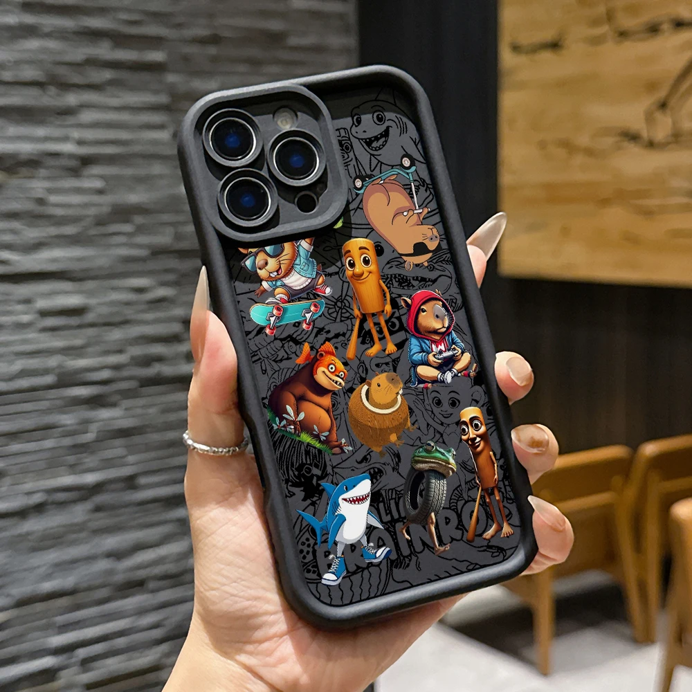 Comical Italian Brainrot Phone Case - Vibrant and Protective Cover