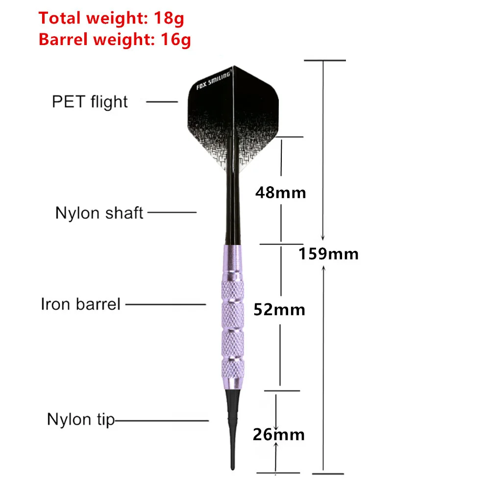 Professional Dart Set With Flights And Soft Tips For Players_voghion.com
