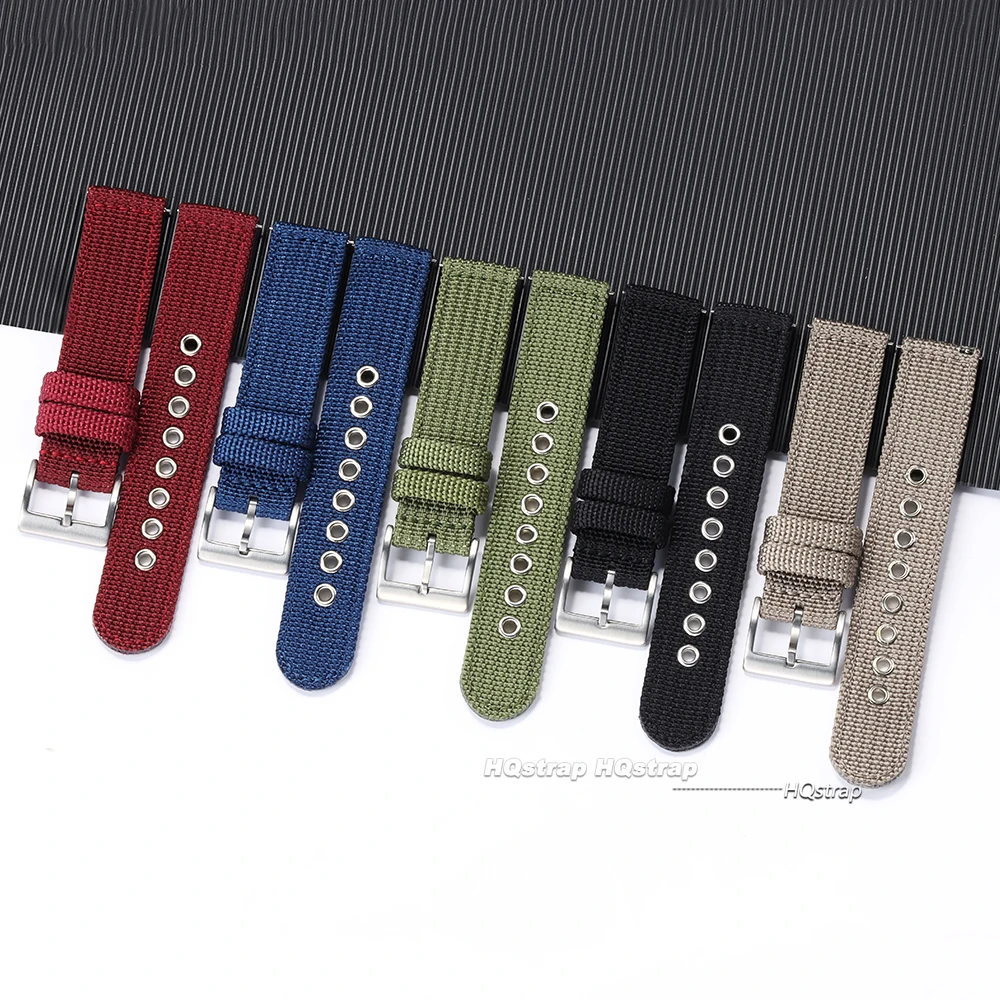 Colorful Nylon Watch Strap with Stainless Steel Buckle - Universal Quick Release Band