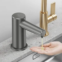 เครื่องจ่ายสบู่อัตโนมัติแบบติดตั้งบนเคาน์เตอร์ อ่างล้างหน้า พร้อมเซ็นเซอร์อินฟราเรด สำหรับห้องน้ำและใช้ในครัวเรือน 4