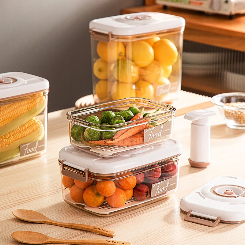 Food Storage Container Vacuum Sealed Canister Household Fresh-keeping Box for Refrigerator Kitchen