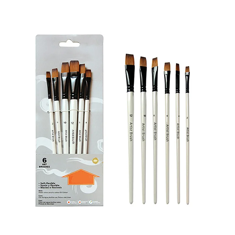 B Baosity 6X Paint Brush Pen Set Acrylic Painting Brushes Drawing and Art  Supplies Professional Artists Paint Brushes Artists Paintbrushes for Oil