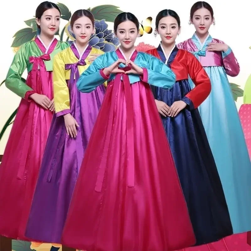 

Hanbok for Women Korean Traditional Costume Minority Traditional for Women Korean Costume Flower New Year Wedding Party Dress