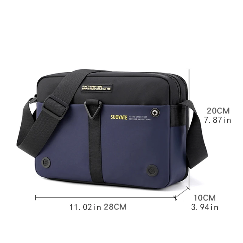 Men's casual crossbody bag - multi pocket adjustable shoulder bag, suitable for daily use, travel, and outdoor activities