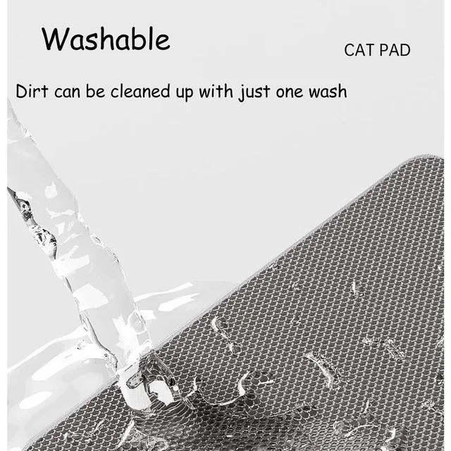 60x90cm Cat Litter Mat Waterproof Double Layer Pet Litter Box Mat Pet Toilet Cat Mat Nonslip Sand Cat Washable Pet Clean Mats 6