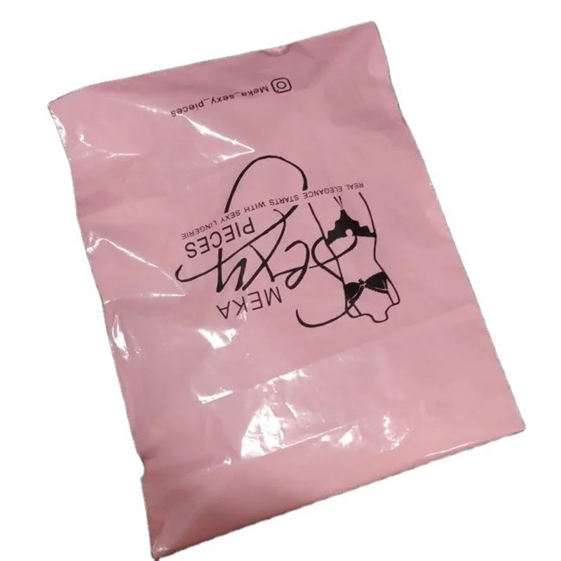 Custom Logo Matte Pink Shipping Packaging Biodegradable Poly Mailer Garment Bag Mail Plastic Bags Small Business