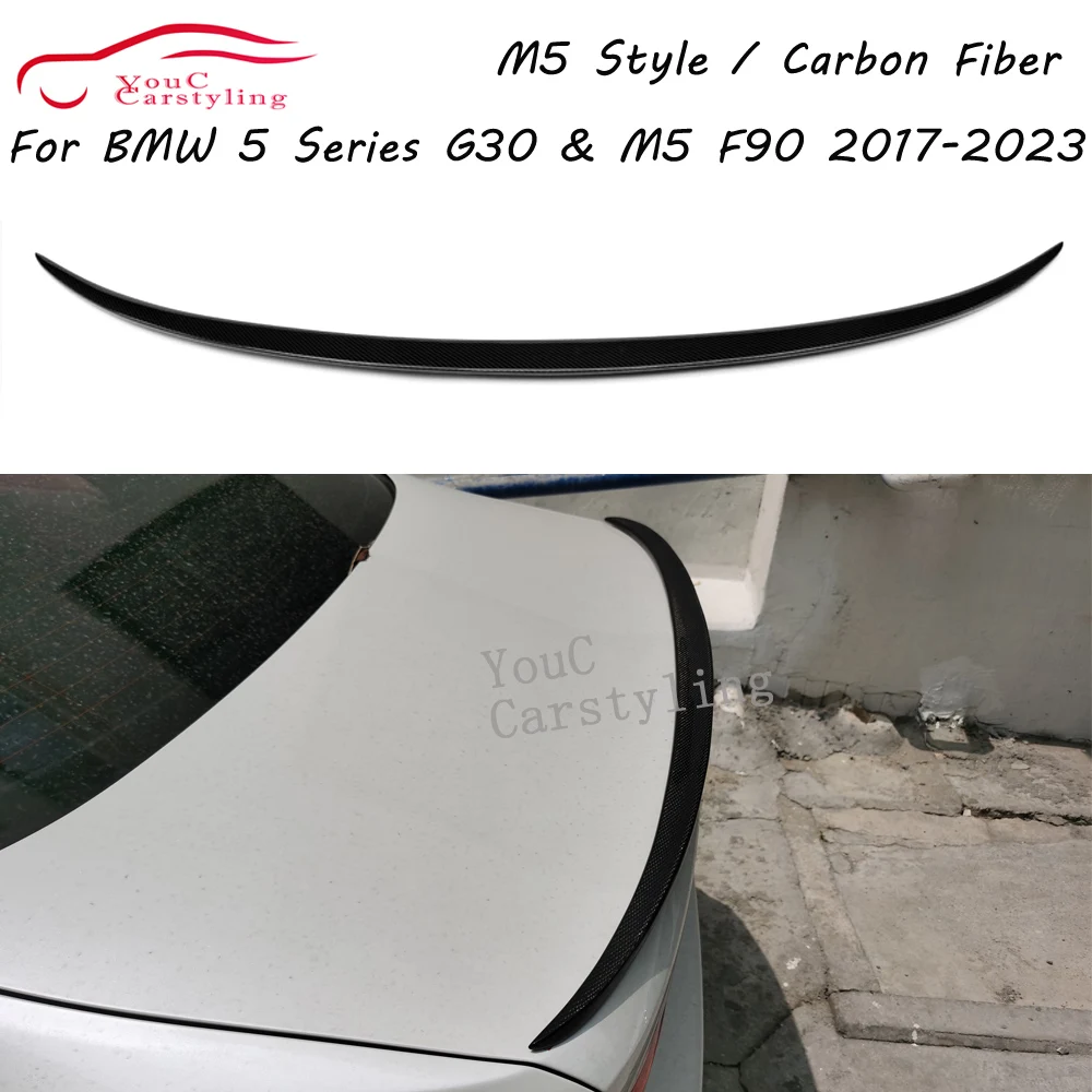 

G30 M5 Type Carbon Fiber Rear Trunk Spoiler Wings for BMW 5 Series G30 M5 F90 520i 530i 540i M550i 2017-2023