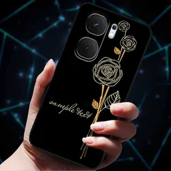 3D Flower Embossed Soft Silicone Phone Case - Stylish Back Cover Shell Bag for -iQOO Neo9 Pro (Chocolate)