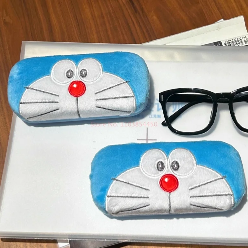 Doraemon Plush Glasses Case High Quality Anti Drop Kawaii Anime Sunglasses Myopia Glasses Storage Box Gift Student Storage New