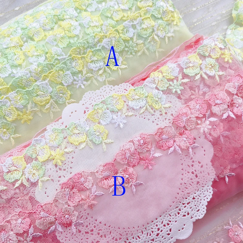 

Роскошная кружевная ткань с цветочной вышивкой для отделки бахромой, аксессуары для шитья свадебного платья, 29 ярдов