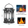 Solar Lantern Outdoor Lights Flickering Flame  Lights Hanging Solar Powered Lights For Garden Patio Deck Yard Pathway 6