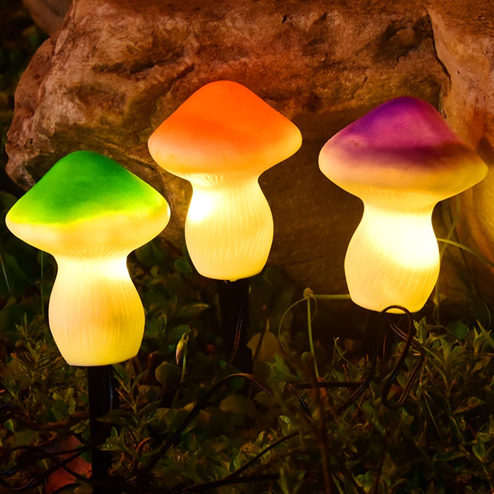 

Solar Mushroom Lamp Outdoor Garden Light LED Courtyard Decoration Light Multi-Color Fairy String Light For Yard Patio Decor