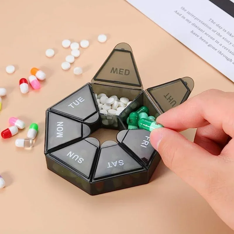 Pill Medicine Box 7 Days Weekly Tablet Holder Portable Travel Mini Small Pills Cases Storage Organizer Container