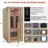 Indoor Far Infrared Sauna Room, Low EMF 5 Heating Panels 1400W Infrared Therapy with Bluetooth Speakers LED Lamp 1 Person Spa 6