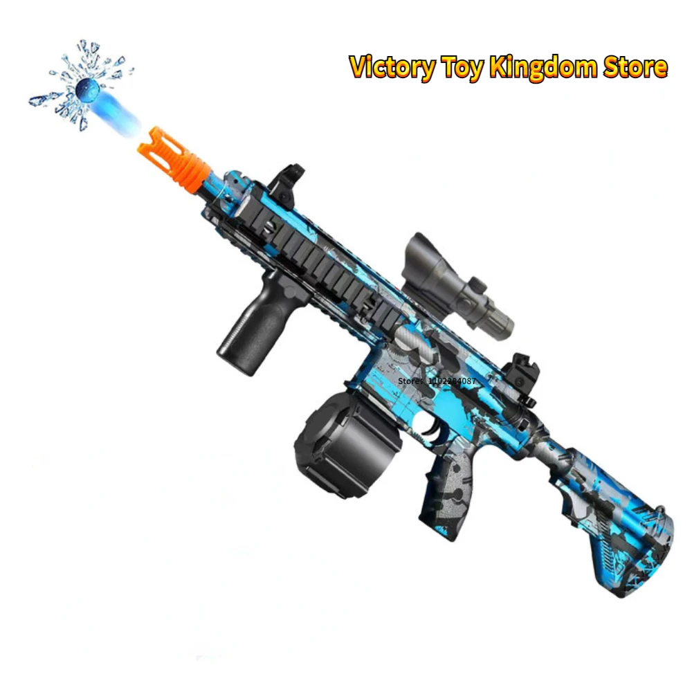 New M416 Manual & Electric Splatter Gun 2in1 Gel Ball Blaster With