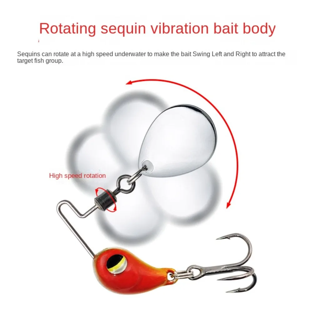 

Treble Hook Metal Fishing Bait Sequin Wobblers Crankbaits Rotating Spoon Fishing Lure Vibration Spoon Metal VIB Lure fishing