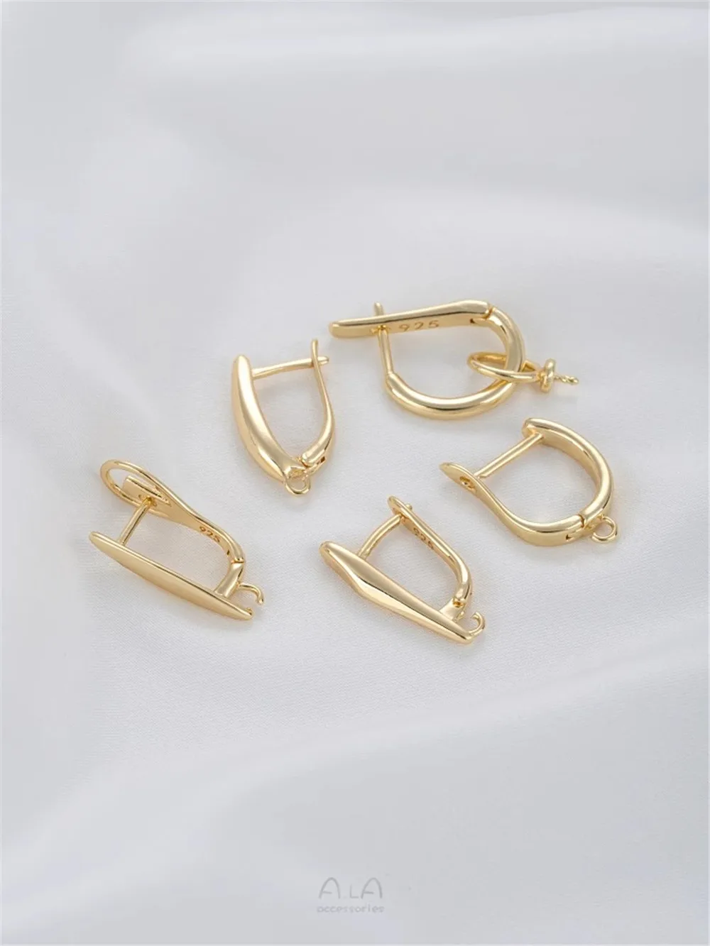 14K Gold-filled U-shaped Earrings with Open Sling Earrings Hanging Beads DIY Handmade Earrings Material Accessories E352 ski pole carrier straps shoulder sling ski gear holder hanging kit ski accessories for men women kids