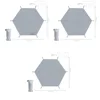 Hexagonal Tent Tarp Waterproof Hexagonal Ground Cloth Ground Sheet Mat For Camping Hiking Picnic Backpacking With Ground Nails 2