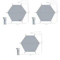 Hexagonal Tent Tarp Waterproof Hexagonal Ground Cloth Ground Sheet Mat For Camping Hiking Picnic Backpacking With Ground Nails 2