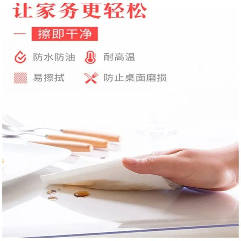 Round Tablecloth Transparent Soft PVC Waterproof Oilprpoof Living Room Dining Tables Kitchen Desk Protector Home Decor 1.0mm (11 6