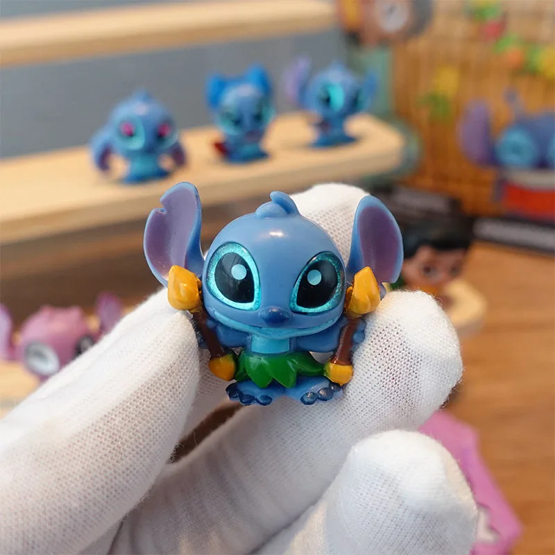 Disney Doorables Stitch 8pcs Cartoon Meimaid Angel Model Figure Desk  Ornaments Accessories Children Collectable Toys Xmas Gifts