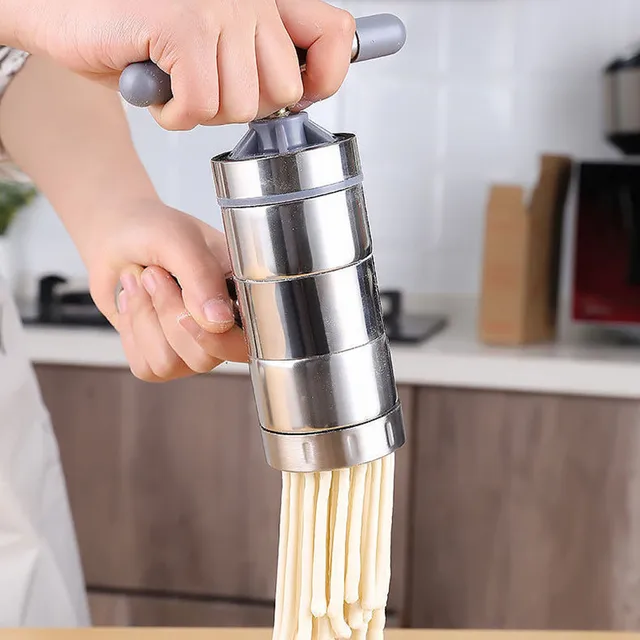Kézi Rozsdamentes Acél Sajtó Noodle Maker Tésztagép Crank Cutter Gyümölcs Gyümölcsös Edények Készítése Spagetti Konyhai Szerszámok - Image 4
