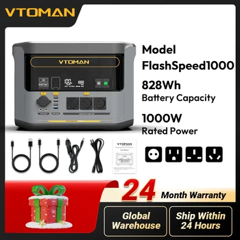 VTOMAN FlashSpeed 1000 Portable Power Station 2000W 828Wh LiFeP04 Battery Emergency Power For Outdoor Camping Tent Travel 1