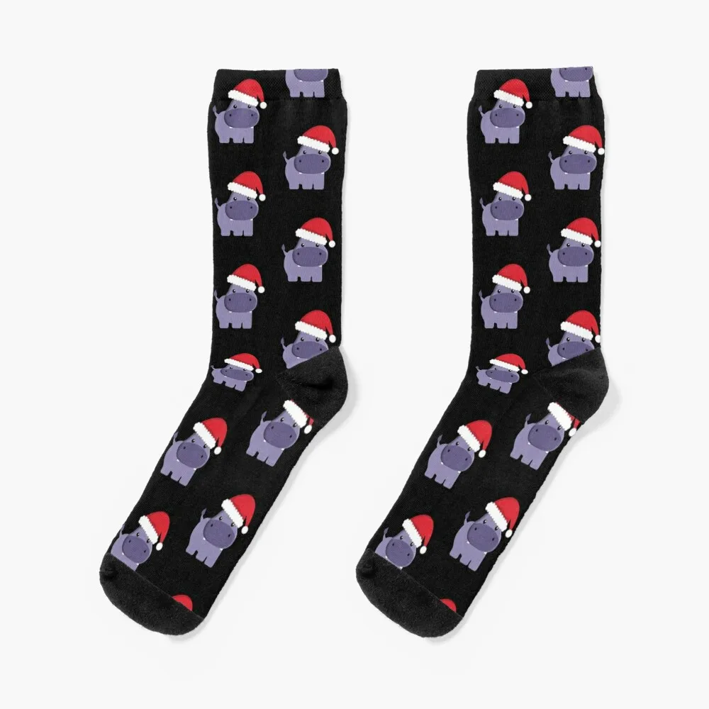 

Christmas Hippo Socks Antiskid soccer loose valentine gift ideas moving stockings Socks Women's Men's