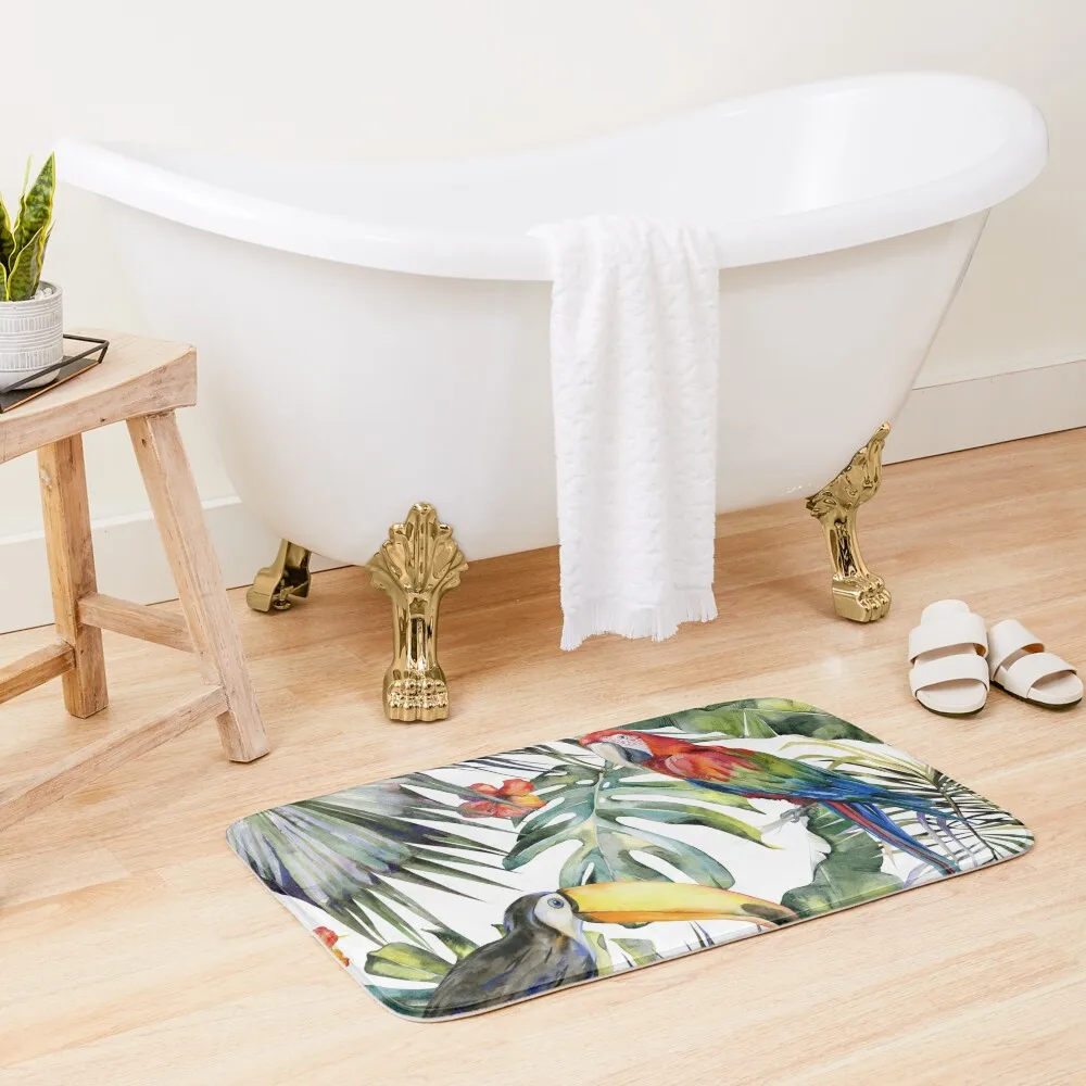 

TROPICAL JUNGLE Bath Mat Anti-Slip Bath Mat Room Mat Toilet