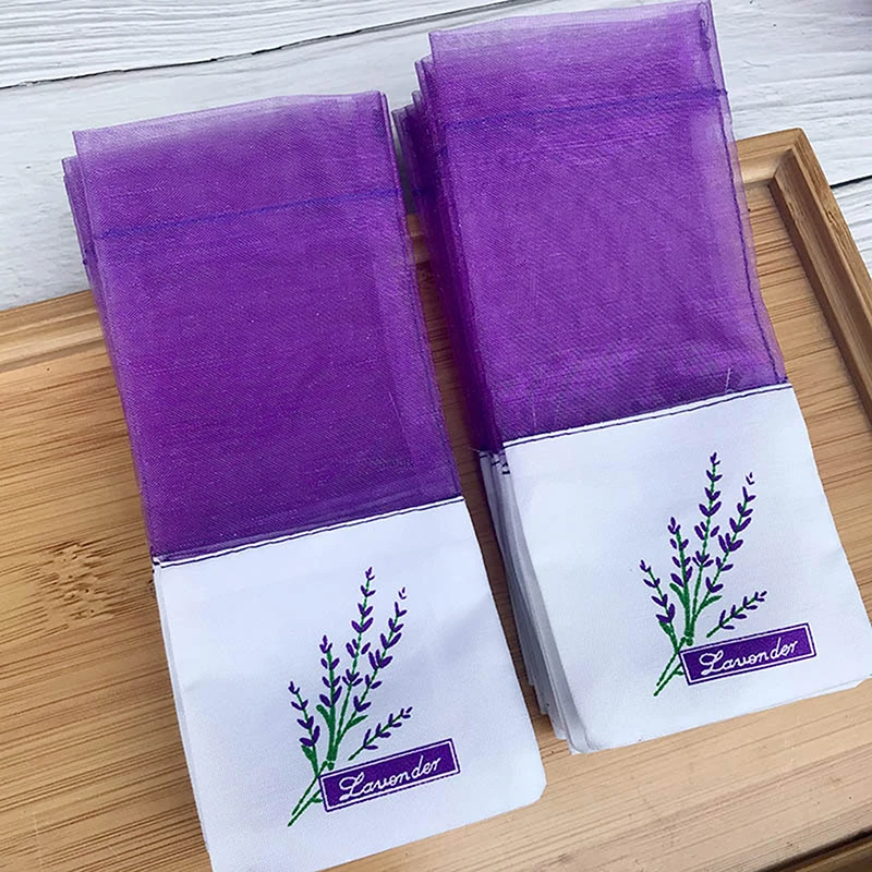 5/10/20pcs Lavender Sachets Bags Floral Printing Pouches Bag Home Fragrance Sachets Lavender Pouch for Car Room Gifts Decor deodorant sachet bags,fragrance bags