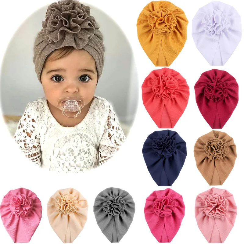 

Knot Bow Baby Headbands Toddler Headwraps Flower Baby Girl Turban Hat Elastic Beanies Cap Newborn Infant Bonnet Hair Accessories