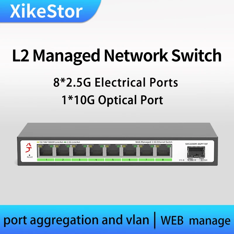 Switch 5 Ports 2.5G Multi-Gig Non Administrable + 1 Port SFP+ 10G – Montable – Neuf