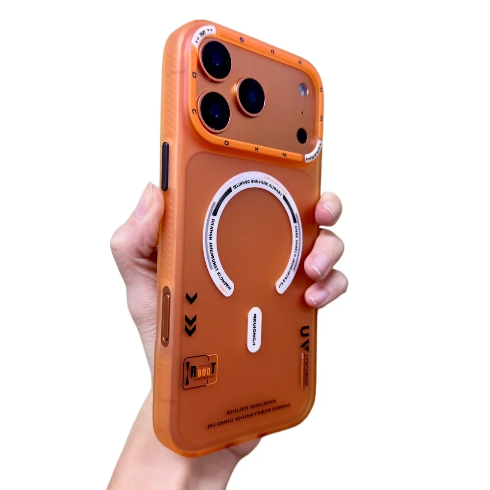 Matte Magnetic Phone Case with Frosted Back and Metal Lens Frame