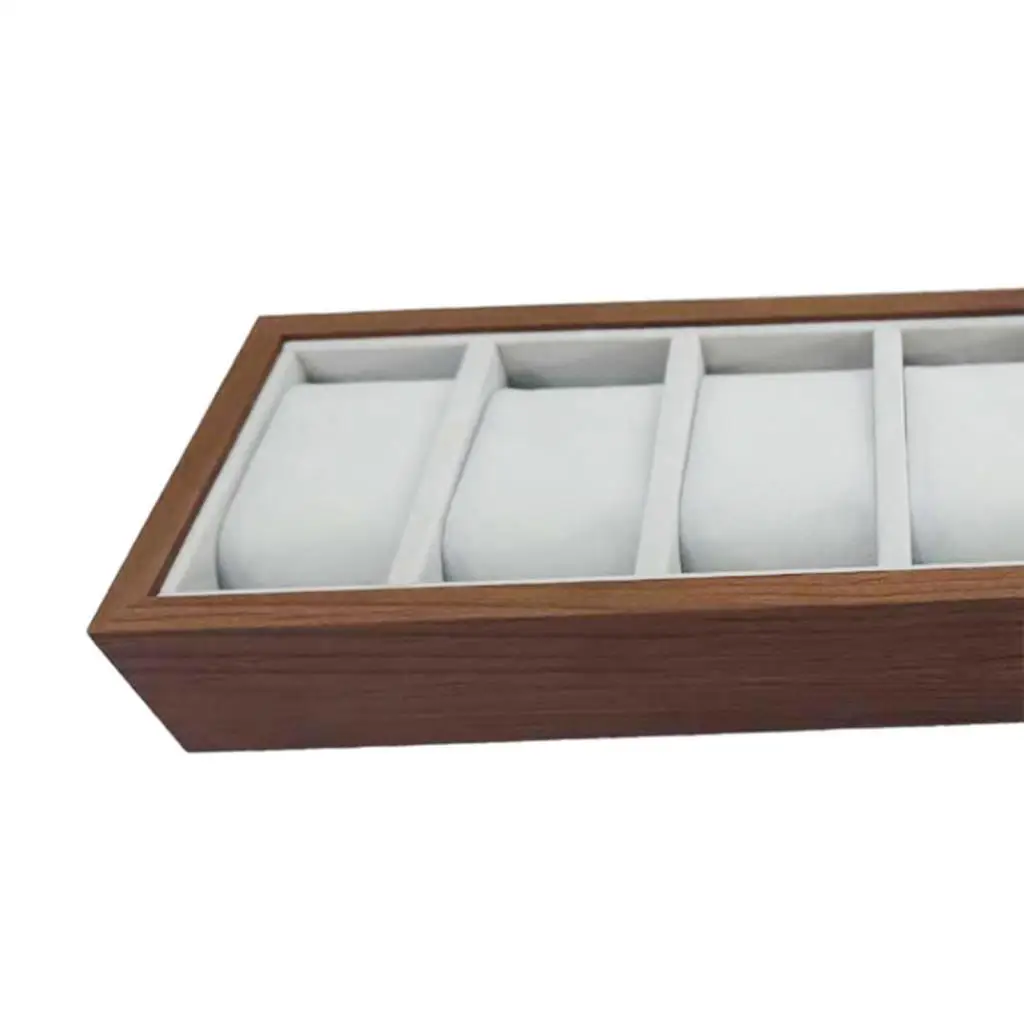 Watch Organizer Tray with Pillow 6 Slots Watch Jewelry Tray for Shop Display