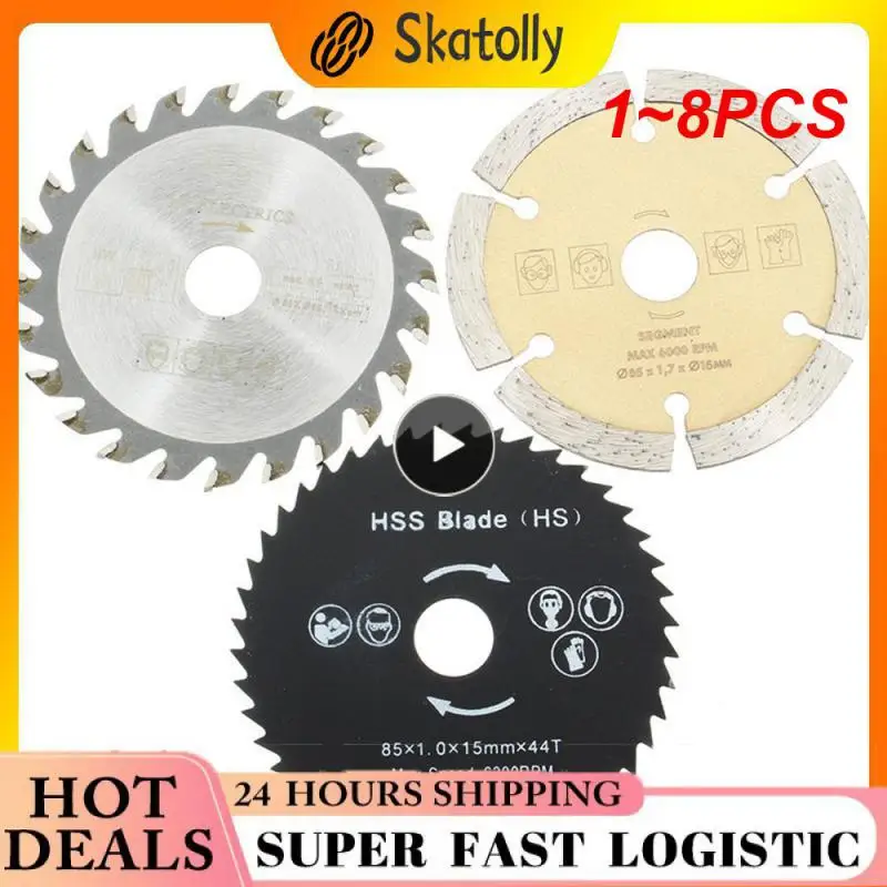 

1~8PCS 85mm*10mm HSS Circular Saw Blade Cutting Disc Wheel For Wood Saw Blade Metal Angle Grinder Accessories