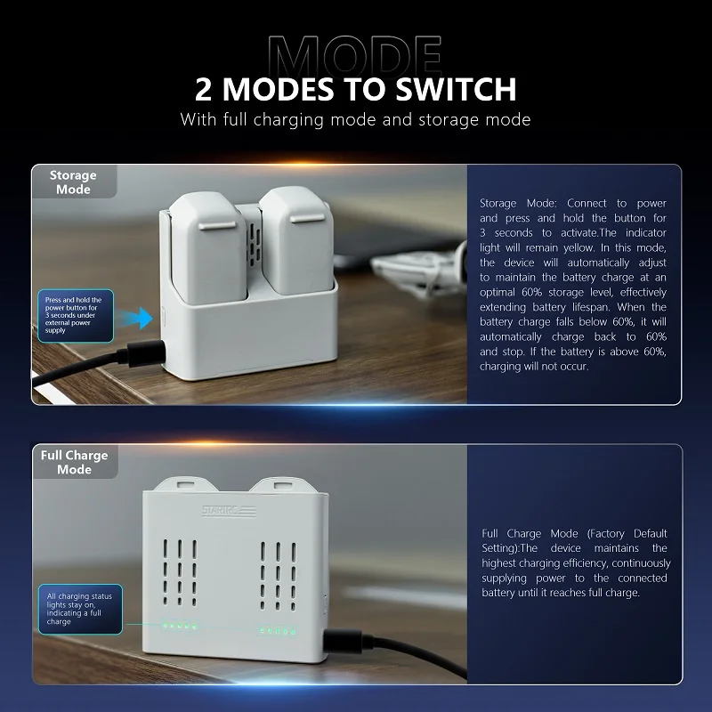 Chargeur double batterie DJI NEO – Charge rapide 2 batteries simultanément