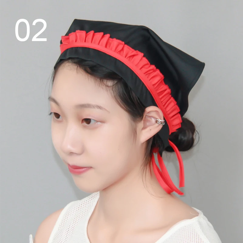 Women's Chef Hat Waiter Headscarf Japanese Izakaya Sushi Restaurant Cooking Bakery Work Cap Catering Dust Proof Sanitary Cap 4
