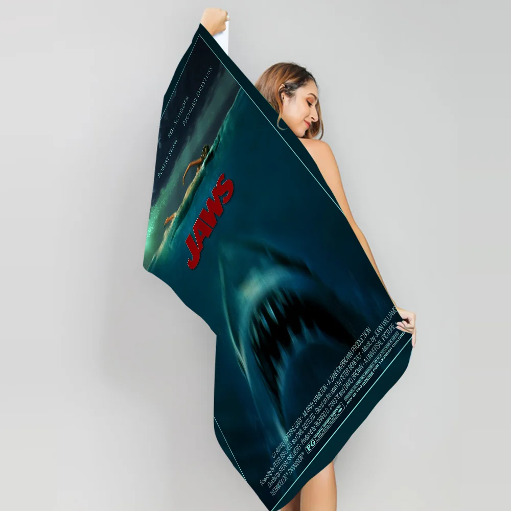 Jaws Movie Shark Towel Microfiber Beach Towel Absorbent Quick dry Soft Yoga Swimming Resort Mountain Climbing Towel 5